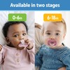 Dr. Brown's Advantage One-Piece Silicone Baby Pacifier, Fully Symmetrical Soother,