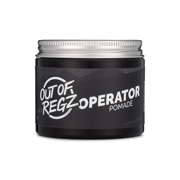 Out of Regz Operator Pomade - High-Performance Water-Based Hair Styling and Grooming Cream for Men - Strong Hold, Matte Finish, Superb Control, and Clean Scent - Natural Oils and Extracts - 4oz Tub