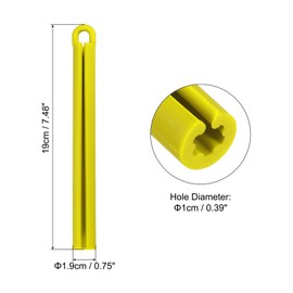 PATIKIL 7.5" Pool Cue Hanger Set of 5 Snooker Billiard Table Cue Stick Rod Sleeve Hanging Tool Accessories Yellow