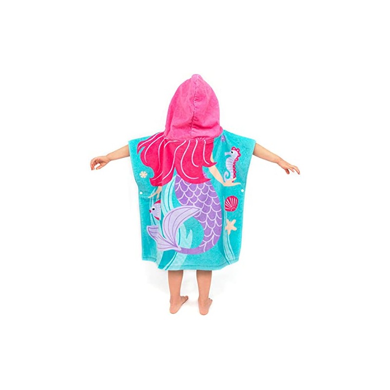 Toalla de playa con capucha para niños pequeños, 100 %