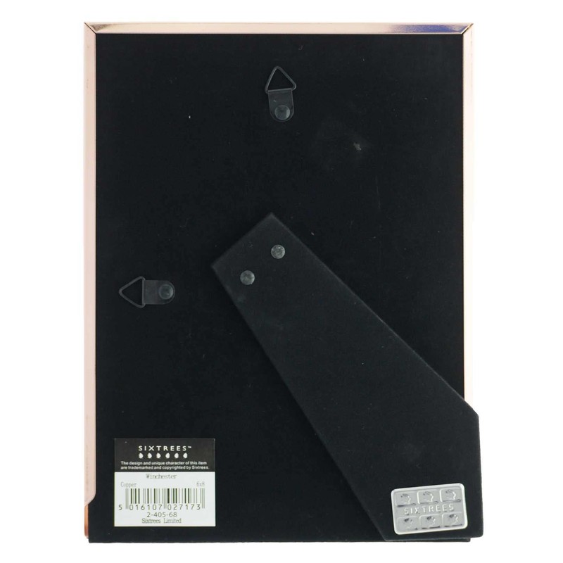 Sixtrees 2-405-68 Winchester Copper 8x6 inch Photo Frame. Complete with
