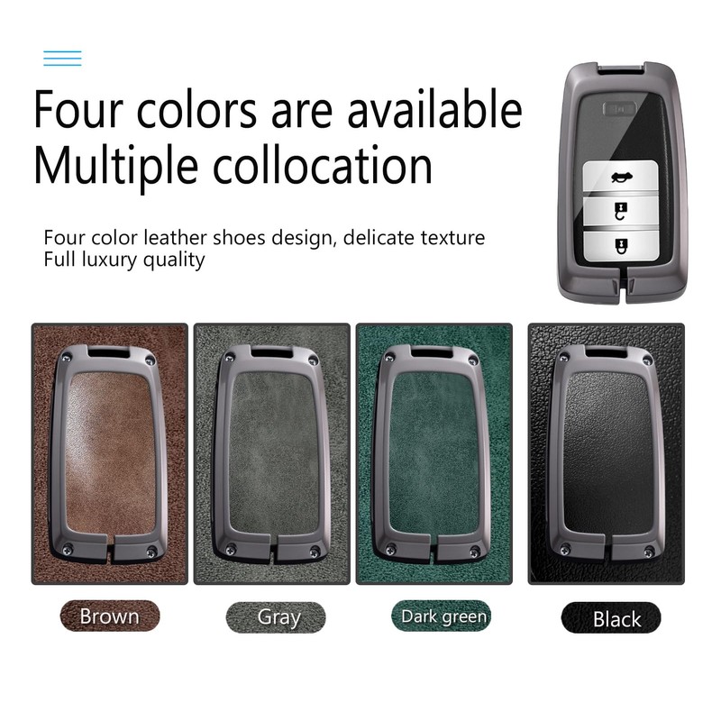 HIBEYO 2/3/4 Button Key Fob Cover Compatible with Honda Acura