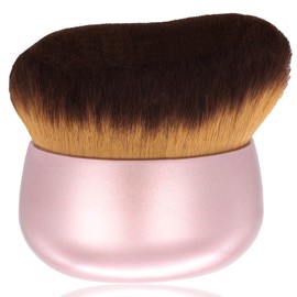 Oversized Self Tanner Brush for Body & Face, Kabuki Brush for Tanning Mousse, Foundation, Bronzer – Blending Contour Makeup Brush for Legs, Back & Full Body, Wet or Dry Use – Pink Rose Gold
