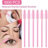 Tbestmax 1000 Varitas de Mascara Desechables Cepillos de Pestañas Spoolies