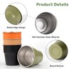 AYMQC Stainless Steel Cups 300 ml Double-Walled Metal Cups Stackable