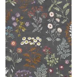 Orainege Floral Peel and Stick Wallpaper Boho Floral Contact Paper 16.9inx118.1in Vintage Wildflower Removable Self Adhesive Waterproof Wallpaper for Bathroom Bedroom Cabinets