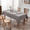 BALCONY & FALCON Jacquard Imitation Linen Rectangular Waterproof Tablecloth Used