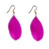 Shocking Pink Feather Earrings - Handmade