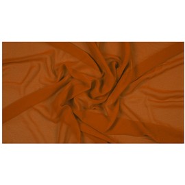 MDS Pack of 50 Yard Bridal Solid Chiffon Fabric, Vintage Sheer Fabric Bolt for Wedding Dress, DIY Decoration, Sheer, Crafts, Silky Chiffon Fabrics 44” - Brunt Orange