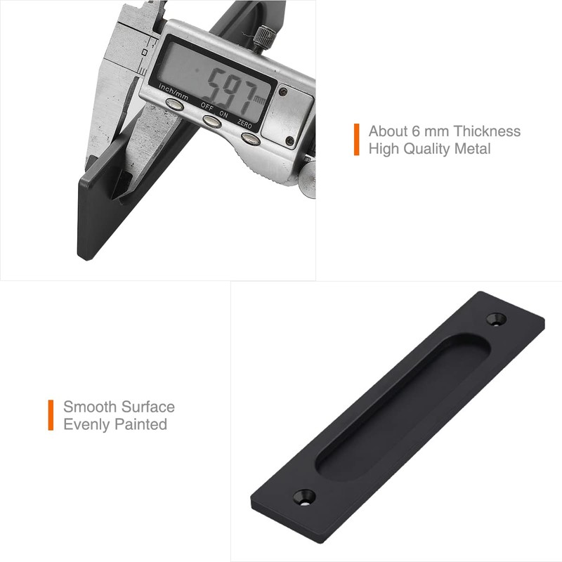 KOVOSCH 2 Pack 6 Inch Sliding Barn Door Handles, Rectangular
