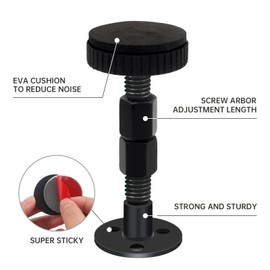 LveSunny 4Pcs Headboard Stoppers for Wall, Adjustable Headboard Stoppers, Bed Noise Stopper for Headboard, Couch, Bed Wall Bumper, Wall Protector, Easy to Install(1.18-2.52In) (Large)