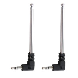 SHUKEFER 2PCS 3.5mm Telescopic FM Radio Antenna 4 Sections Mini FM Radio Antenna 9.76 Inch Telescoping Cell Phone Antenna for AV Audio Video Home Theater Receiver Mobile Cell Phone Radio Stereo