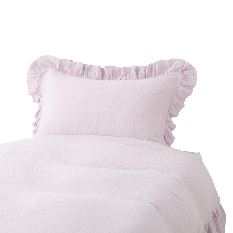 Francfranc Franc Ruffle Gauze Pillow Cover 70x50cm Light Purple Pillowcase