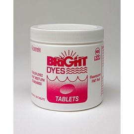 Bright Dyes Fluorescent Water & Sewer Leak Tracer Dye, FWT RED, 200 - 5/8" tablets