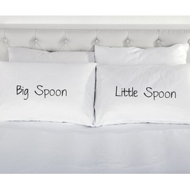 60 Second Makeover Limited Big Spoon Little Spoon Pair of pillowcases Pillowcase Novelty Couple Wedding Engagaement Valentines Pillow Case Gift Rom