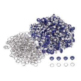 Kozelo Grommets Kit 200set-[3mm 1/8" Hole] Metal Eyelets Grommet Tool for Shoes Clothes DIY Project Use, Tiny Grommet, Dark Blue
