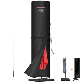 LAMUNI Parasol Protective Cover for Cantilever Parasol Cover for Garden Umbrella Cover for Parasols Cover up to 4-5 m Cantilever Parasol / Stand Umbrella Waterproof Parasol Cover with Rod 280 x 60 /