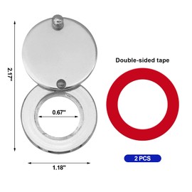 1 Set Peephole Cover, Peep Hole Covers for Peep Holes for Door, Home Security Peephole Protector Us House, Family, with Matching Self-Adhesive Installation Tools, Simple and Fast(Silver)