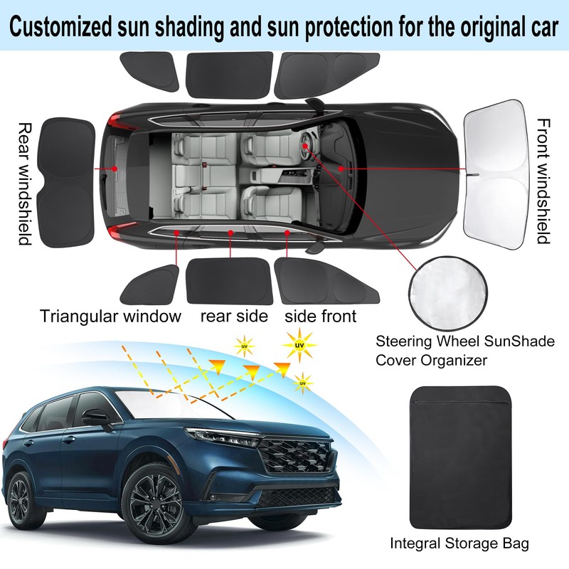 TINGLU Window Shades for Honda CR-V 2023 2024 2025 Accessorie
