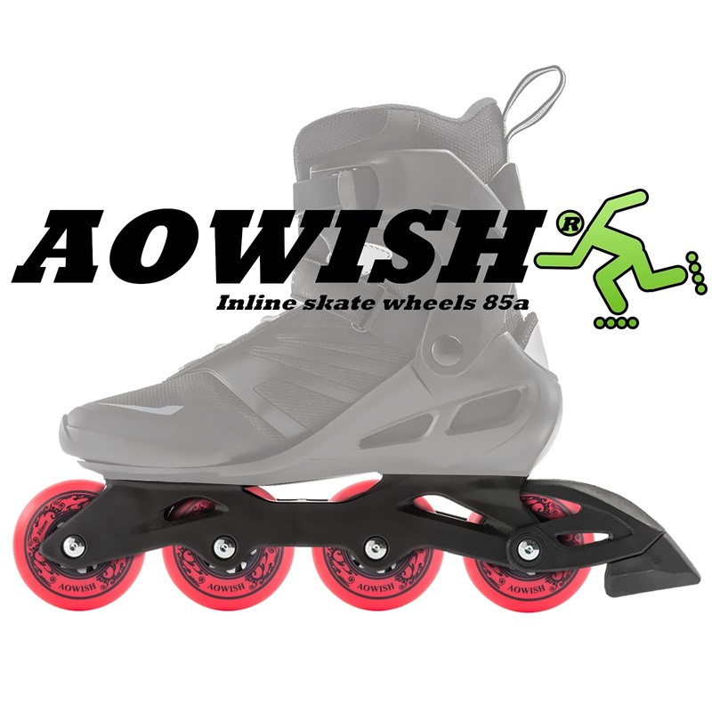 AOWISH Inline Skate Wheels 85A Outdoor Asphalt Formula Hockey Roller