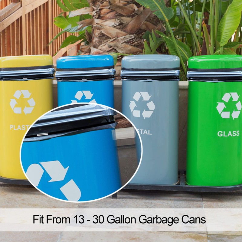 12Pcs Trash Can Bands for 13-30 Gallon Garbage Can 4.7Ft