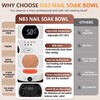 Electric Nail Soaking Bowl, Adjustable Temperature Heated Nail Soak off