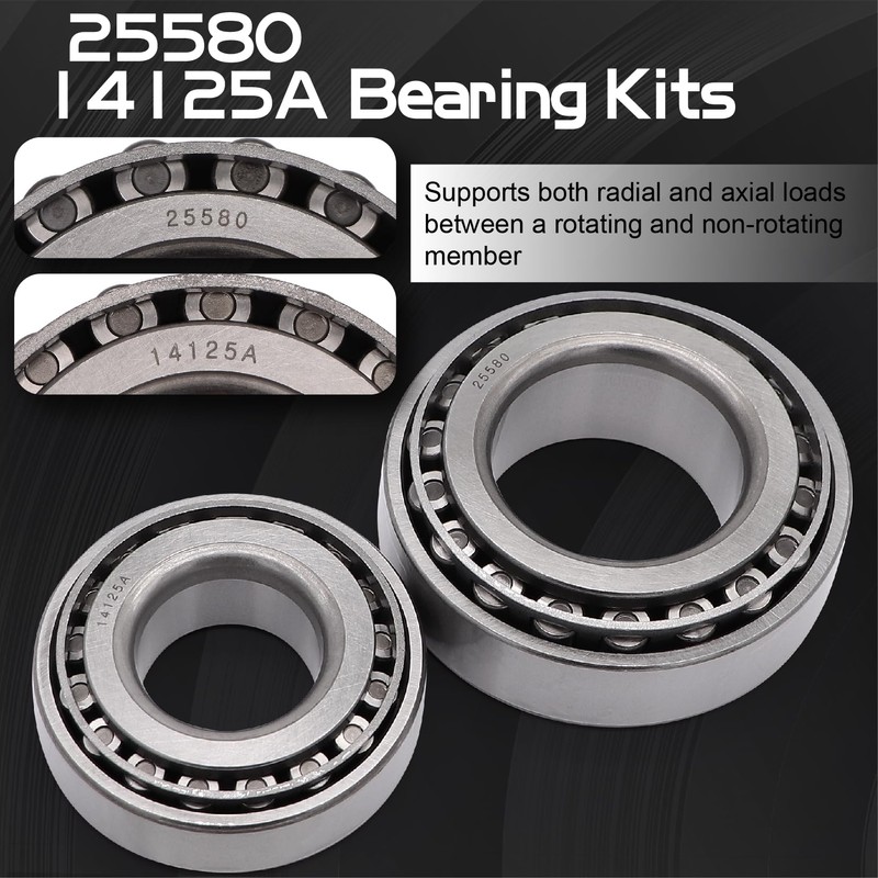 25580 14125A Trailer Axle Bearing Kit 4 Sets,5200-7000 lb for