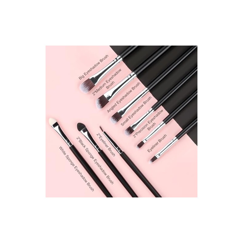 Solve Juego Brochas Maquillaje Piezas Pinceles Profesionales Mango Madera Base