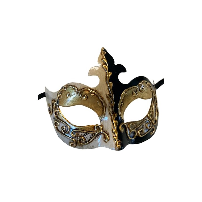 LannaKind Handmade Venetian Mask Eye Mask Colombina for Men and
