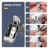 Vola Portable Folding Nail Clippers Travel Keychain Stainless Steel Silver