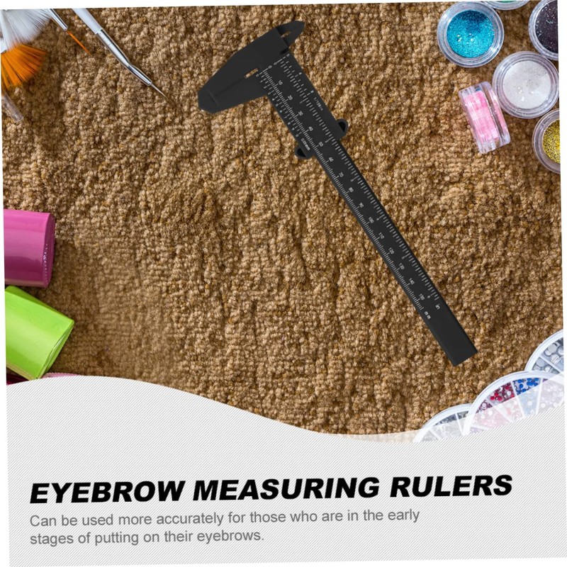 SAFIGLE 6Pcs Eyebrow Measuring Ruler Facial Calipers for Precise Eyebrow