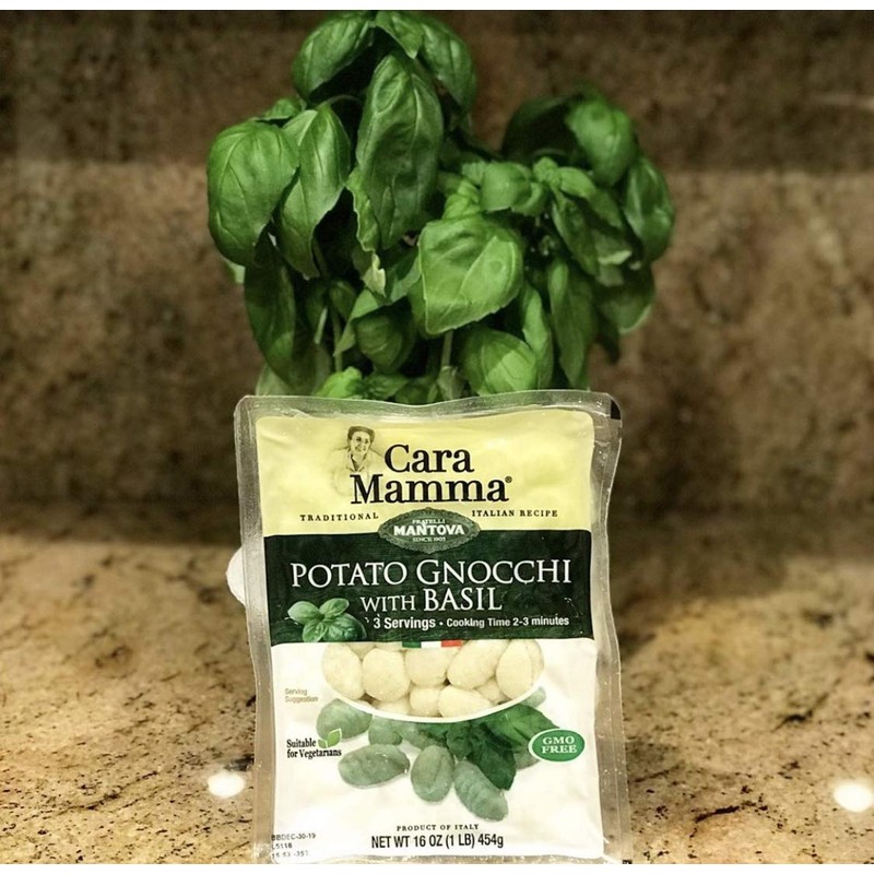 Mantova Cara Mamma Basil Potato Gnocchi Pasta, 16 Ounce (Pack
