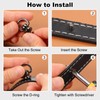 sourcing map Metal Ball Studs Rivets D Ring, 8 Pcs