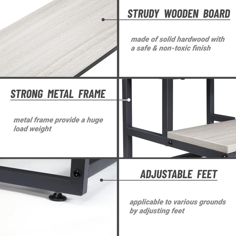 LIANTRAL 2 Step Stool for Adults Kids, Heavy Duty Wooden