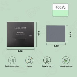 Andiker 400 Pieces Face Oil Blotting Sheets Blotting Paper for Oily Skin Oil Absorbing Sheets Face Paper for Men and Women (400 Replacement Sheets)