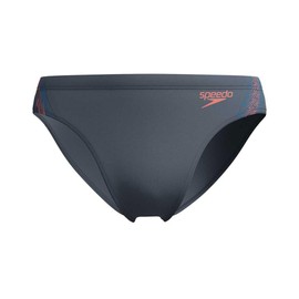 Speedo Men's Hyperboom Splice Briefs |Quick Drying | Training | Fitness | Chlorine Resistant, Black/Neon Coral, 30