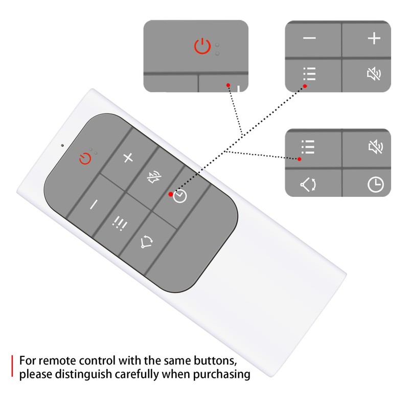 ZWP Replacement Remote Control fit for Dreo Wall Heater DR-HSH009S