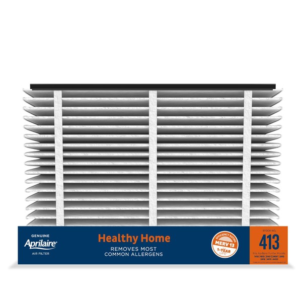 AprilAire 413 Replacement Filter for AprilAire Whole House Air Purifiers - MERV 13, Healthy Home Allergy, 16x25x4 Air Filter (Pack of 4)