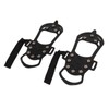 1pair Ice Cleats 10 Teeth Rubber Stainless Steel Foldable Anti