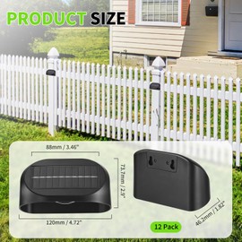 LUMLLSAJI Solar Fence Lights Outdoor, 18 Pack RGB Colors Warm White Cool White Solar Deck Lights Waterproof Fence Light for Outside Stairs Backyard Patio Pool Railing