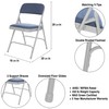 OEF Furnishings Deluxe Fabric Upholstered Double Hinge Premium Folding Chairs,