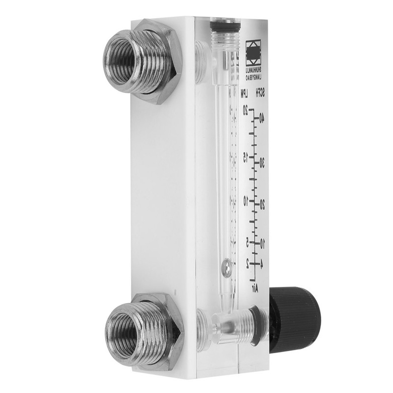 LZM-6T Panel Type 2-20LPM/4-40SCFH Gas Flow Meter Flowmeter Brass Female