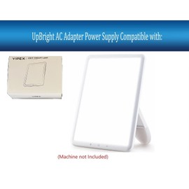 UpBright 12V 1A 12W AC/DC Adapter Compatible with Vipex CL005 VX-CL005 VXCL005 Light Therapy Lamp 10000 Lux Brightness Adjustable Timer & Memory Function 12VDC 12.0V Power Supply Cord Battery Charger