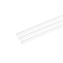 sourcing map Plastic Pipe Rigid Polycarbonate Round Tube Clear 0.16"(4mm) ID 0.2"(5mm) OD 9.6" (245mm) High Impact for Lighting, Models, Water Plumbing, Pack of 3
