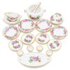 Odoria 1/12 Scale Miniature Dinnerware Set 17Pcs Dollhouse Accessories, Pink