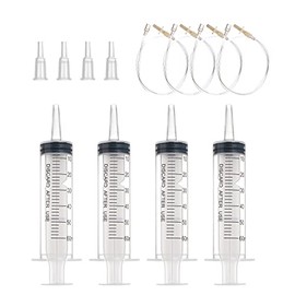 4pcs 60ml Large Plastic Syringa with 18.9 Inch Plastic Tube and Connections