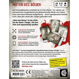 Game Factory 646289 50 Clues, Guardian of Evil, Part 3, Escape Thriller to Play along and Puzzles, Exit Game, Puzzle Game, Crime Game, Season 2: Mary Trilogy