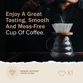 EDESISA ESPRESS - 100 Size 45/155mm Basket Coffee Filter Papers White – Compatible with Kalita Wave KWF-155