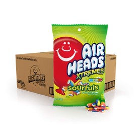 Airheads Candy, Xtremes Sourfuls Bag, Rainbow Berry, Non Melting, Bulk Party Bag, 6 oz (Pack of 12)