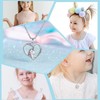 Lanqueen Unicorn Necklace for Girls Crystal Heart Pendant Necklaces Unicorn